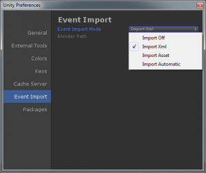 Event Import Preferences